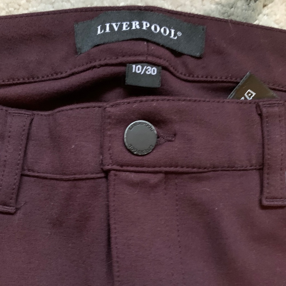 Liverpool Burgundy legging pants